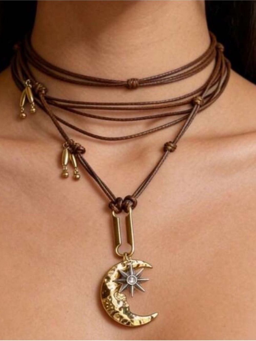 Moon & Star Necklace - Picture 2 of 2